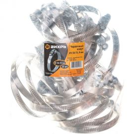 Металлический червячный хомут Вихрь 50-70, 9мм 25 шт 73/9/1/26 
