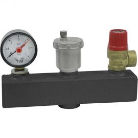 Группа безопасности RISPA STANDART(цвет красный/антик/графит) 3/4" 1.5 бара RTA-0105 