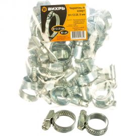 Металлический червячный хомут Вихрь 12-20, 9мм 50 шт 73/9/1/21 