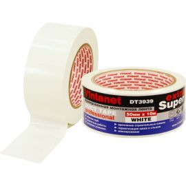 Монтажная армированная лента Vintanet DT3939 ЭКСТРА СУПЕР, белая, 50 мм х 10 м DT39395010W 