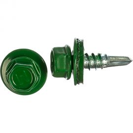 Кровельный саморез крепежная техника зеленый лист 300 шт 420258 БК 