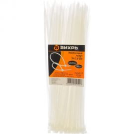 Нейлоновый хомут Вихрь 3.6х250 Б 100шт 73/9/1/17 