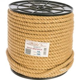 Джутовый канат, катушка, 14мм х 100м Эбис 00142 