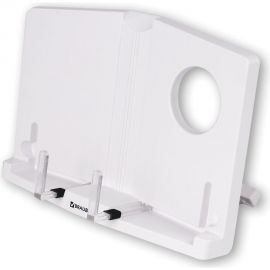 Подставка для книг и учебников BRAUBERG регулируемый угол наклона, пластик, белая 237445 