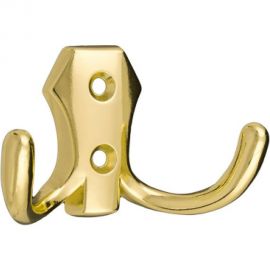 Крючок Tech-Krep 2405, 2-х рожковый, золото 1 шт - пакет 129916 