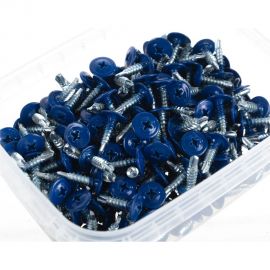 Прессшайба Качественный КРЕПЕЖ 4.2х16 мм, ультрамарин RAL 5002, сверло, 250 шт 0301119 КЧ 