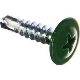 Прессшайба Качественный КРЕПЕЖ 4.2х16 мм, зеленый лист RAL 6002, сверло, 250 шт 0300205 КЧ 