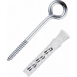 Универсальный дюбель Tecfi VZ нейлон 10x60 с шурупом-кольцом 2 шт - пакет 147449 