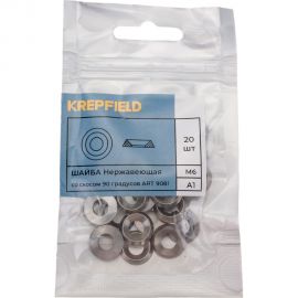 Нержавеющая шайба KREPFIELD 6 мм, ART 9081, А1, со скосом 90 градусов, 20 шт. 9081А1ШАЙБА6ММ-20 