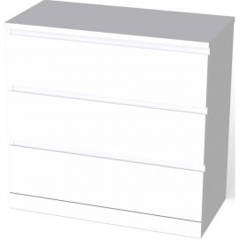Комод Шведский Стандарт Варма, 3 ящика, 80x78x40, белый S00203 