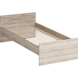 Кровать Шведский Стандарт ОРИОН односпальная, 205x96x65 см, бежевая, дуб сонома 2.01.04.060.3 