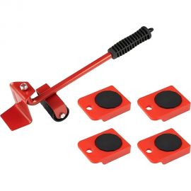 Набор для перемещения мебели А5 комплект ??з 5 шт.: 4 подкатные платформы + 1 домкрат, 150 кг 1007863 