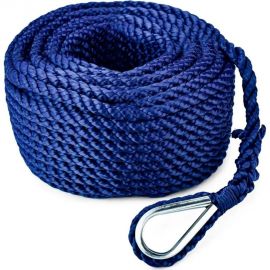 Якорный трехпрядный трос Skipper конец, 12 мм х 30 м, нейлон SK-TAN3ST1230BL 