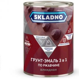 Грунт-эмаль по ржавчине 3 в 1 ПРЕСТИЖ Skladno 0.8 кг, белая 243708 