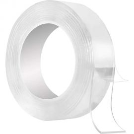 Клейкая нано-лента Дон Баллон (20х1 мм х 3 м) акриловая, двухсторонняя, многоразовая, прозрачный, 1 шт. 6015362 