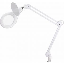 Настольная круглая лупа REXANT на струбцине 5Х с подсветкой 84 LED, белая 31-0503 