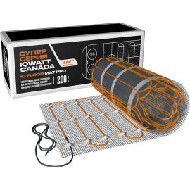 Тонкий самоклеящийся греющий мат IQWATT повышенной мощности для помещений с повышенными теплопотерями IQ FLOOR MAT PRO 1200 Вт - 6,0 м.кв. 2011 
