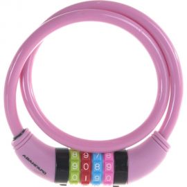 Кодовый навесной замок с тросом Авангард ВС-Т10К 650 мм ТЕХНО ПИНК 7 328 