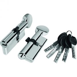 Цилиндр PALIDORE 80PC 35/45C ключ/завертка, хром блестящий 98760924 