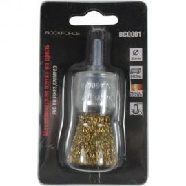 Кордщетка чашеобразная латунная в блистере 25 мм для дрели Rockforce RF-BCQ001 