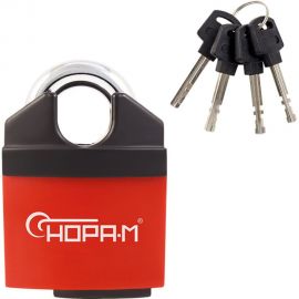 Навесной всепогодный замок НОРА-М ЗНВ-710-65 полузакрытый, 65 мм, 4 ключа 18827 