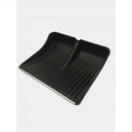 Снеговая пластиковая лопата ЛЕТО 515x410 мм, оцинкованная планка, черная №3 без черенка 6048 