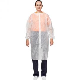Одноразовый процедурный халат ООО Комус на кнопках, XL, 10 шт/уп 867493 