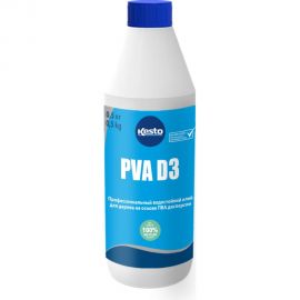 Водостойкий клей для дерева Kesto Pva d3 на основе ПВА дисперсии, 0.5 кг T6560.930. 