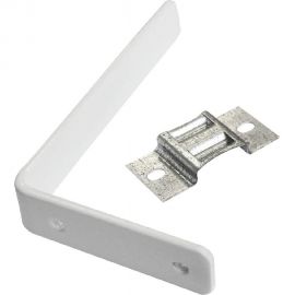 Стеновой держатель для шины Эскар металл, 12 см, белый 20712 