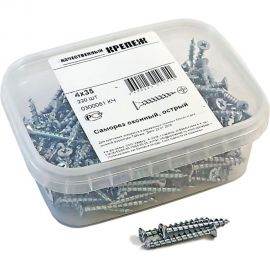 Оконный саморез Качественный КРЕПЕЖ 4х35 белый Philips 220 шт 0300081 КЧ 