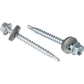 Кровельные саморезы Tech-Krep 5.5x51 мм, оцинкованный, с буром, 5 кг коробка 144788 