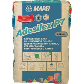 Плиточный клей MAPEI Adesilex P7 серый, 25 кг 2182125 