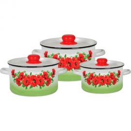 Эмалированный набор СТАЛЬЭМАЛЬ 1с144.1 Восточный мак ТБ3230 