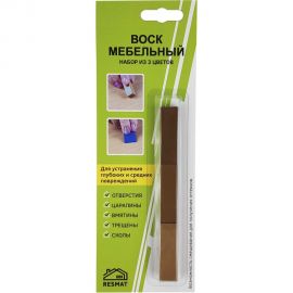 Набор восковых мелков Resmat №7, 3 шт., темно-коричневые оттенки, 12x1х1 см арт. 2714 