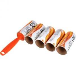 Набор для чистки одежды Рыжий кот LRS-204 ролик + 4 сменных блока, 20 слоев 092501 