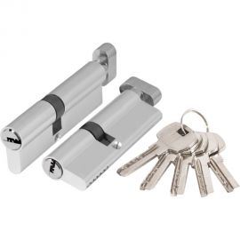 Цилиндровый механизм с вертушкой AJAX AX202/120 mm 55+10+55 CP хром 5 кл. 41301 