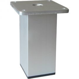 Ножка Tech-Krep алюминий, квадрат, нерегулируемая, 40x40x100 мм, матовый хром - накл. 148579 