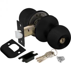 Ручка защелка Ajax 6082 BL-E (кл./фик.) черный 44445 