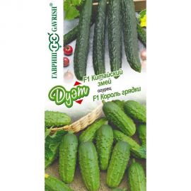 Семена ГАВРИШ Огурец Китайский змей 0.5 г, Король грядки 0.5 г, серия Дуэт 1026999161 