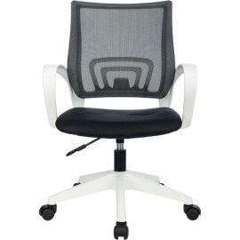 Кресло Easy Chair vb_echair-396w lt сетка/ткань черный пластик белый 1776392 