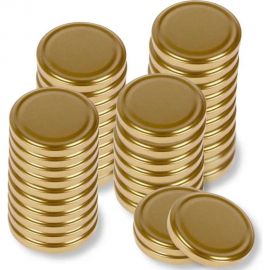 Набор крышек ЛЕТО твист-офф, d 82 мм, золотистый, 40 шт. 98993 