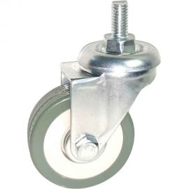 Поворотное колесо Brante 50 мм, на штыре, серая резина 104212 