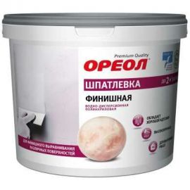 Финишная шпатлевка Ореол (водно-дисперсионная; полиакриловая; для внутренних работ; 4 кг) 66525 