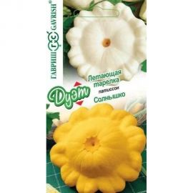 Семена ГАВРИШ Патиссон Летающая тарелка 0.5 г + Солнышко 0.5 г серия Дуэт 1026999167 