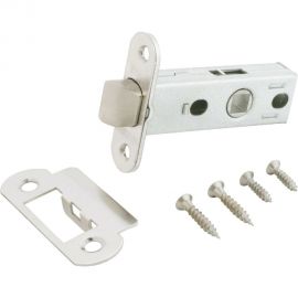 Защелка Аллюр L45-8-R18 SN (матовый никель; овальная торцевая планка 18 мм; без ручек) 11745 