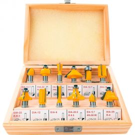 Набор фрез 12 шт, хв. s=12 мм 300.002 Deltatools 06-4863 