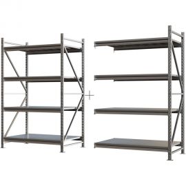 Система хранения IRONMEBEL optimus pro h-2000 zn, 4 яруса, 2600x800 мм, M-ССГР2000ОЦ2600800+ 