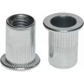 Гайка заклепка Мир крепежа стандартный борт, М6, 0,5-3, с насечкой, А2, 250 шт. УТ000017056 