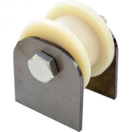 Ролик Rolik-Opt капролон, d.50 мм, под профильную трубу 20х20 мм, на пластинах К2527 