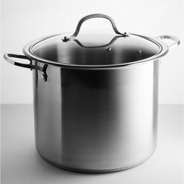 Кастрюля Webber BE-128-15L из нержавеющей стали 15 литров, со стеклянной крышкой 0R-00006130 